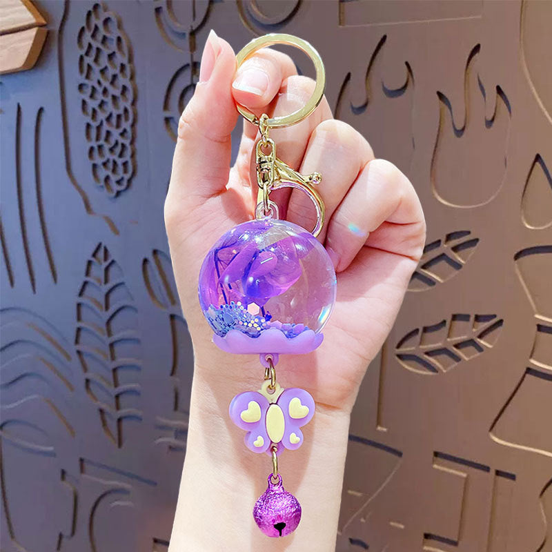 Wholesale Oil-filled Wind Chime Keychain